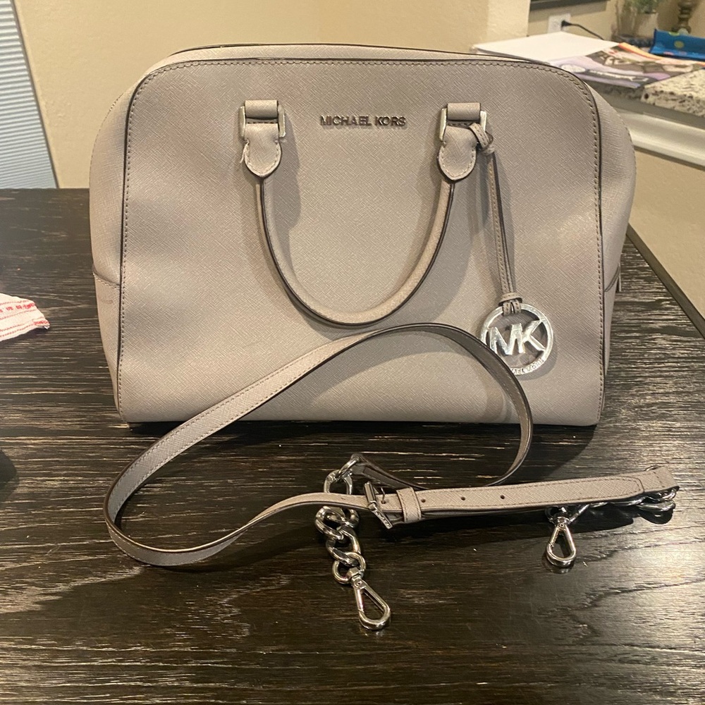 Michael Kors Gray Satchel Bag